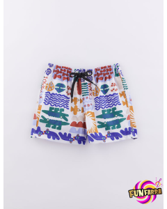 Short NIno Passeio no Bosque Branco Bento 