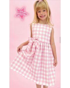 VESTIDO ROSA BARBIE LAÇO