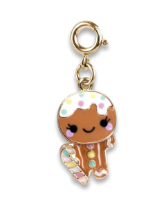 Charm Biscoito Natalino Dourado Articulado