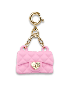 Charm Bolsa Estilosa Pink Dourada