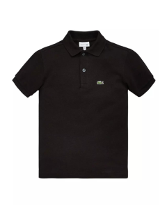 Polo clássica preta croco verde Lacoste