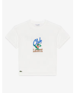 Camiseta infantil com mascote Lacoste