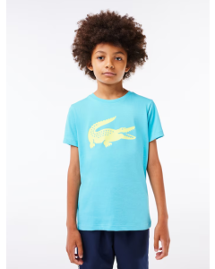 Camisa infantil sport quick dry com estampa croco Lacoste