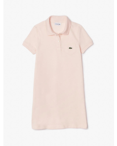 Vestido Godê Infantil em Minipiquet Sólido de Algodão Lacoste