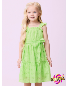 Vestido laise com faixa Momi verde soft