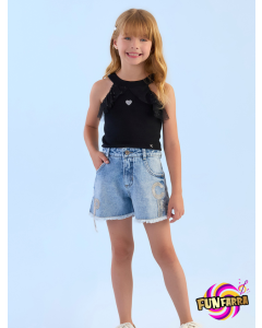 Cropped verão 2025 modern blck Petit Cherie