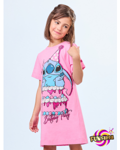 Camisola Lilo Stitch Rosa babaloo Animê