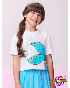 Blusa pequena sereia Momi perola