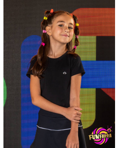 Blusa manga curta Siri kids maria dry preto