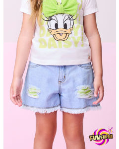 Short Jeans Com Detalhe Paete Momi