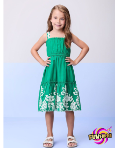 Vestido Com Estampa Puff Verde Puro Momi