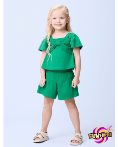 Conjunto Blusa Shorts Verde Puro Momi