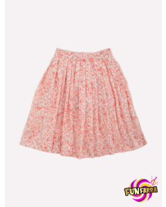 Saia Short Midi Algodão Estampado Toil De Jour Pituchinhus