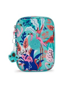 Estojo Kipling 100 Pens  Flamingo Party