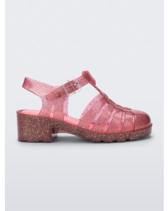 Mini Melissa Possession Heel Infantil Rosa Glitter