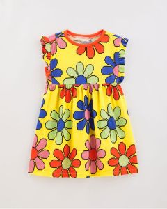 Vestido Malha Florpix Amarelo Fábula