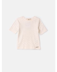 Blusa essentials com strass Animê perola